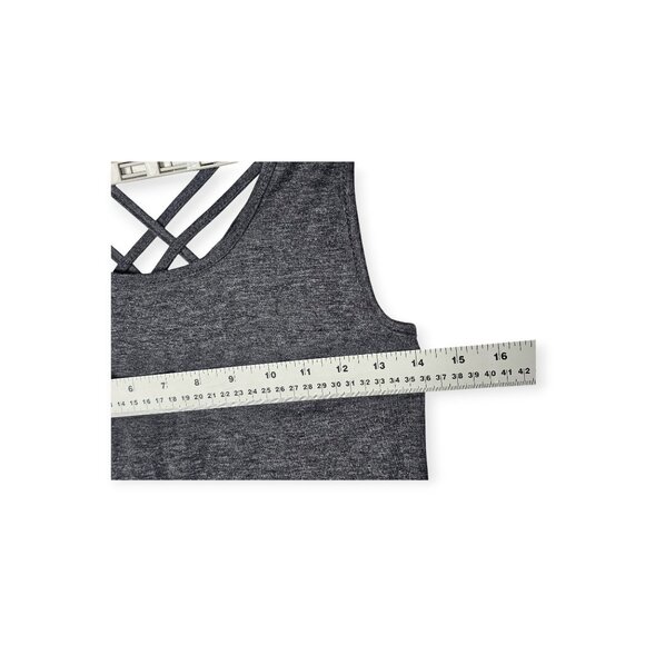 Easel Strappy Back Tank Top For Women Size S Charcoal Gray - Picture 6 of 8